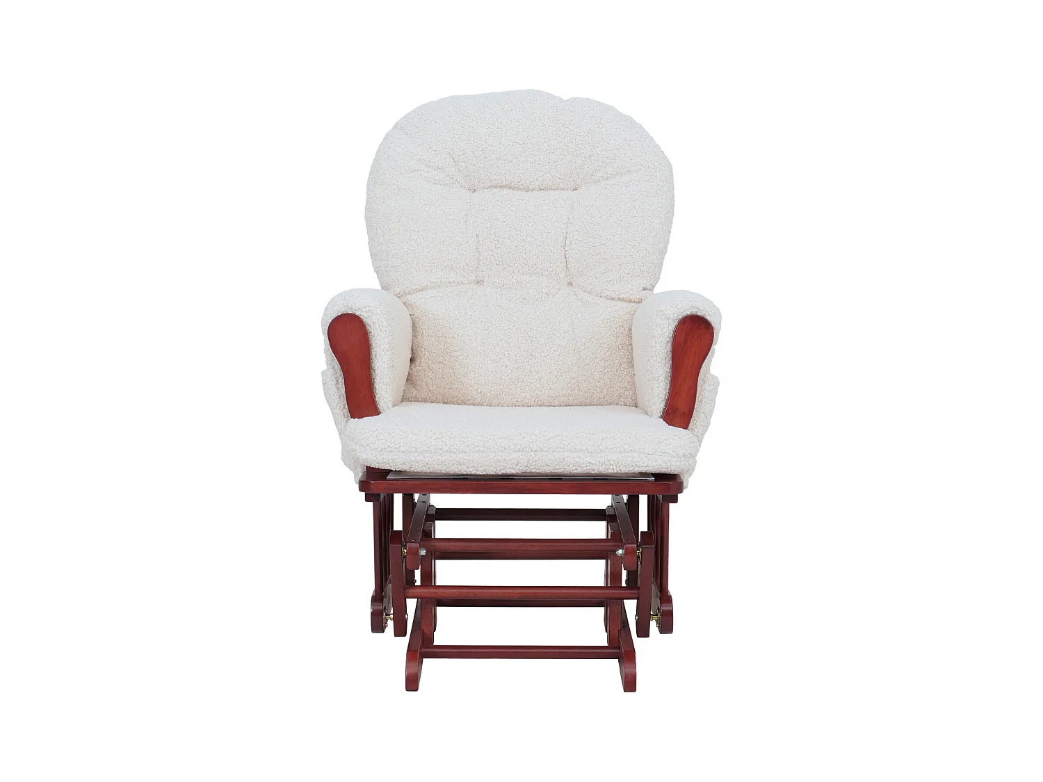 Fauteuil de relaxation MCW-C76,  crème Bâti foncé