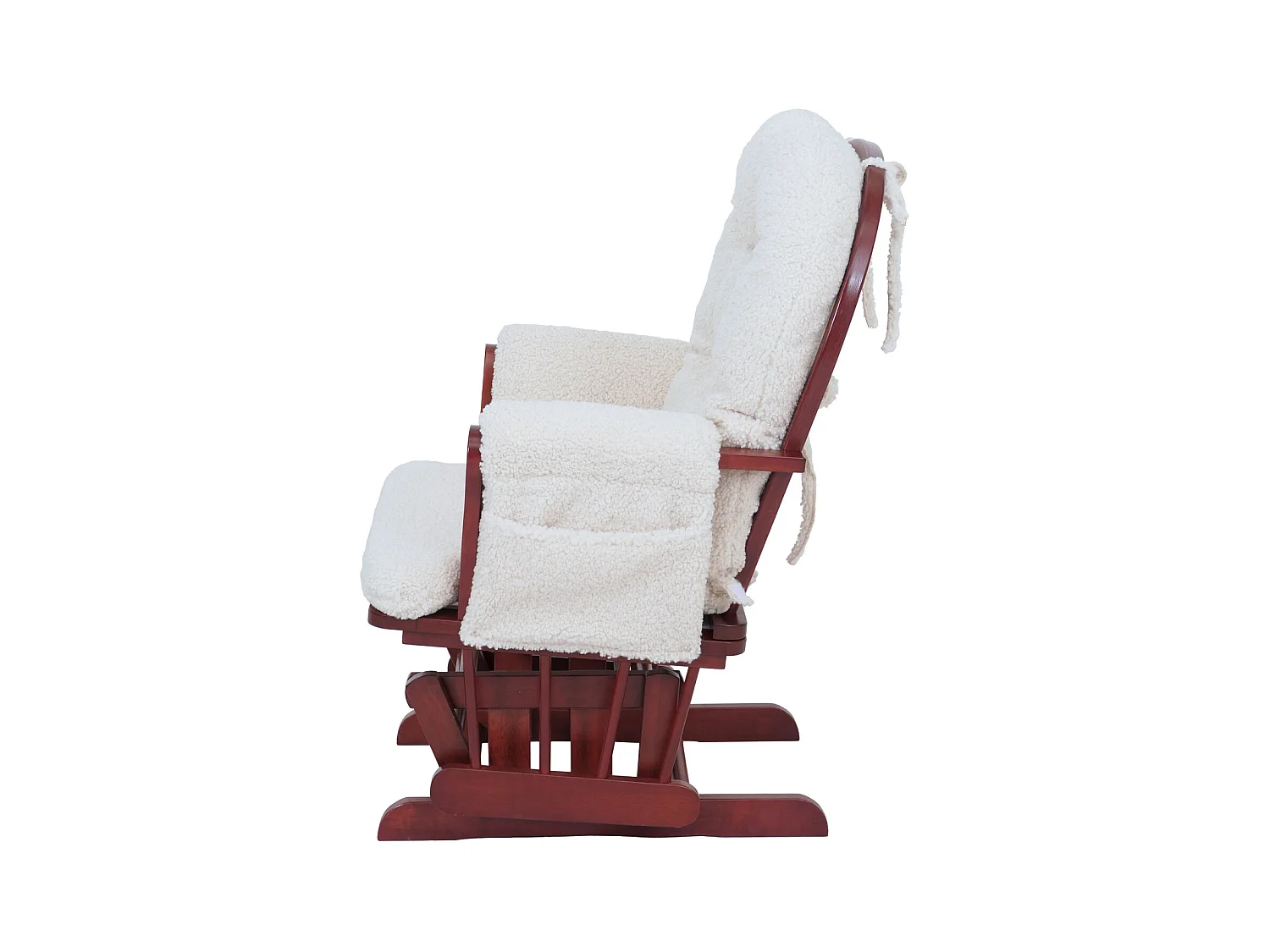 Fauteuil de relaxation MCW-C76,  crème Bâti foncé