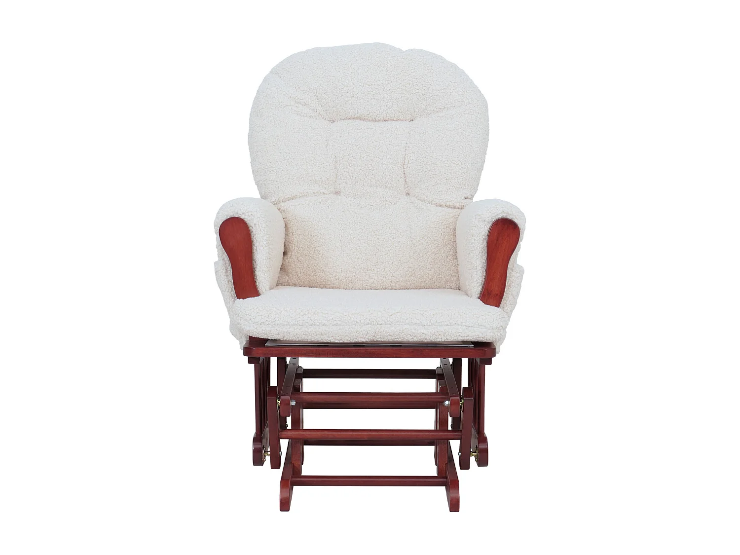Fauteuil de relaxation MCW-C76,  crème Bâti foncé