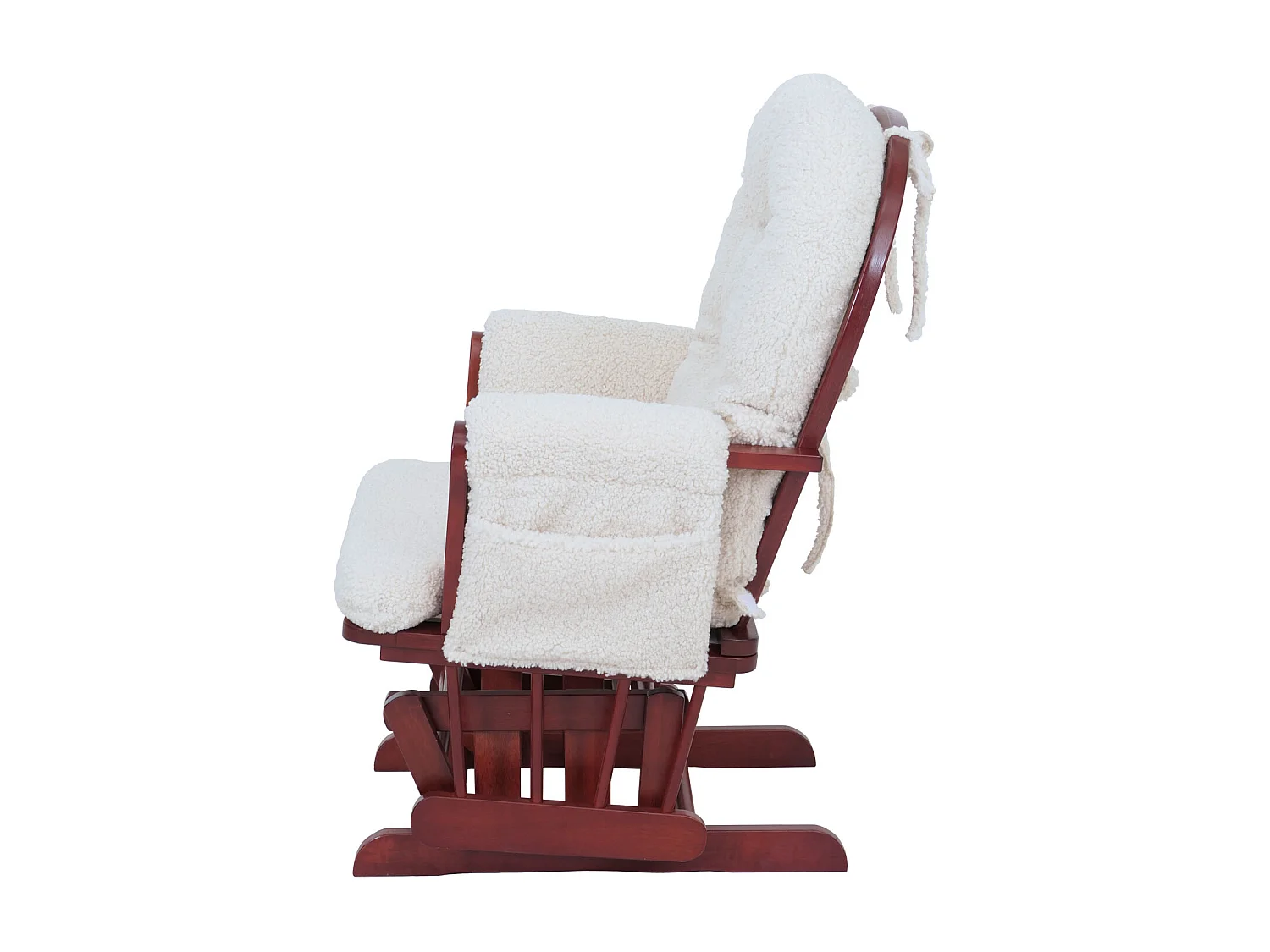 Fauteuil de relaxation MCW-C76,  crème Bâti foncé