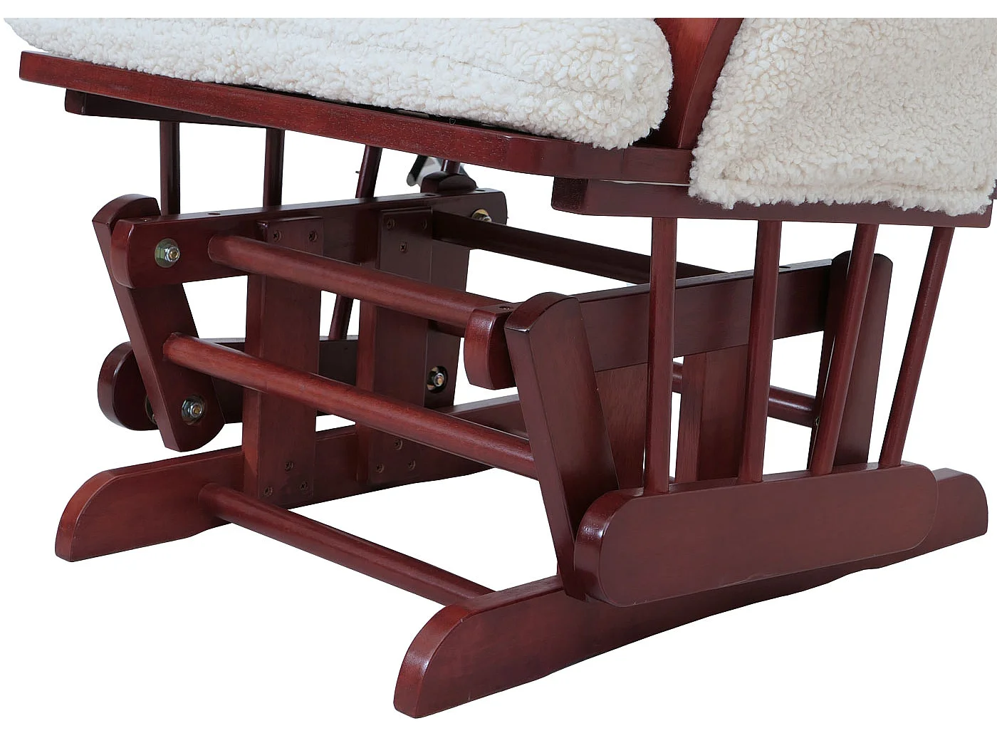 Fauteuil de relaxation MCW-C76,  crème Bâti foncé