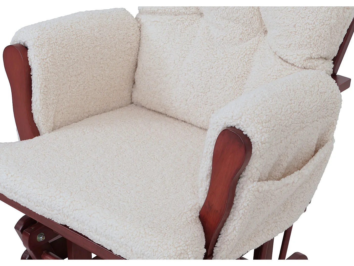 Fauteuil de relaxation MCW-C76,  crème Bâti foncé