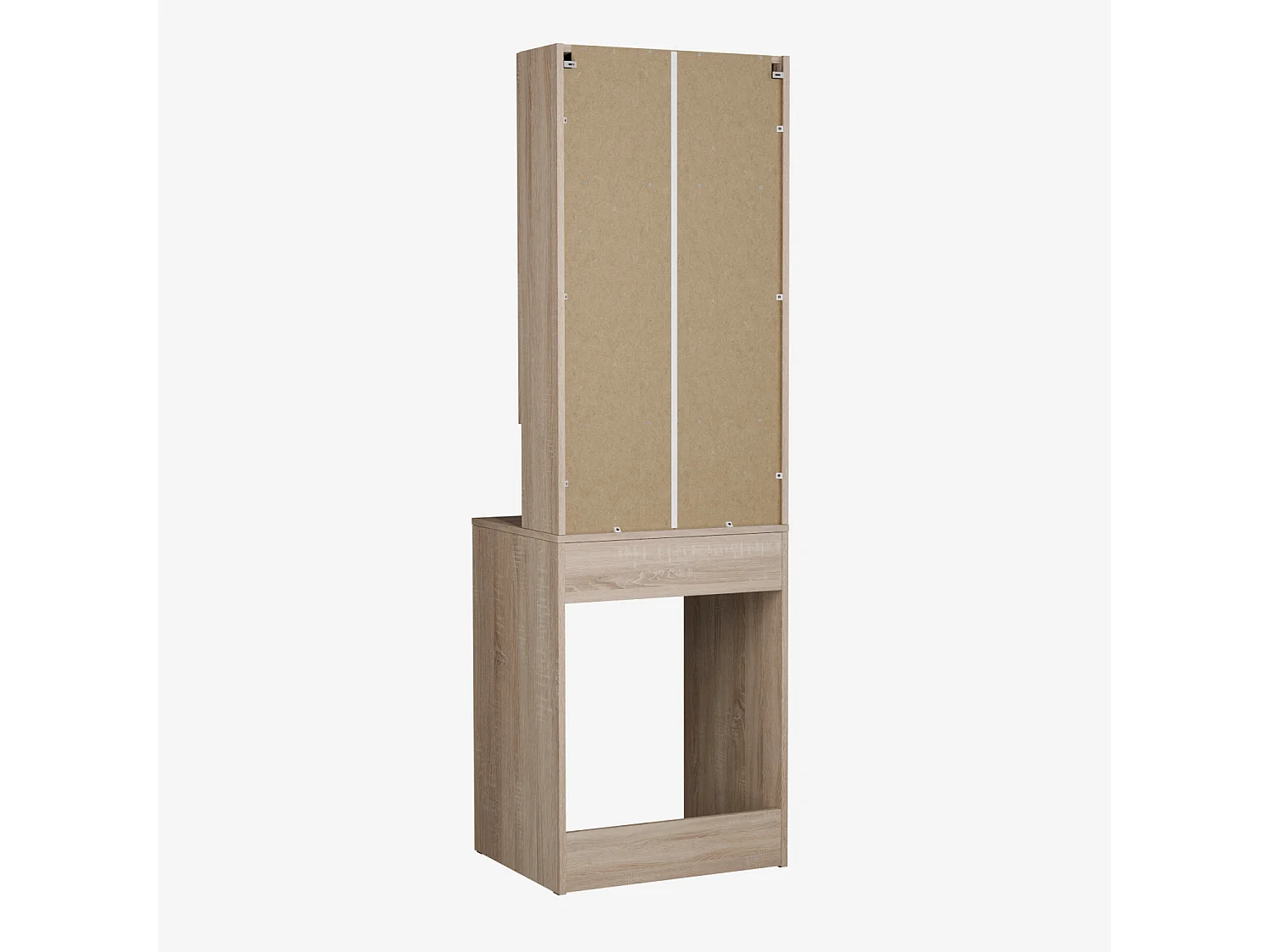 Armoire Haute pour Machine à Laver et sèche-Linge - 210 x 66 x 56/25 cm - Chene sonoma - Profondeur : 56 cm