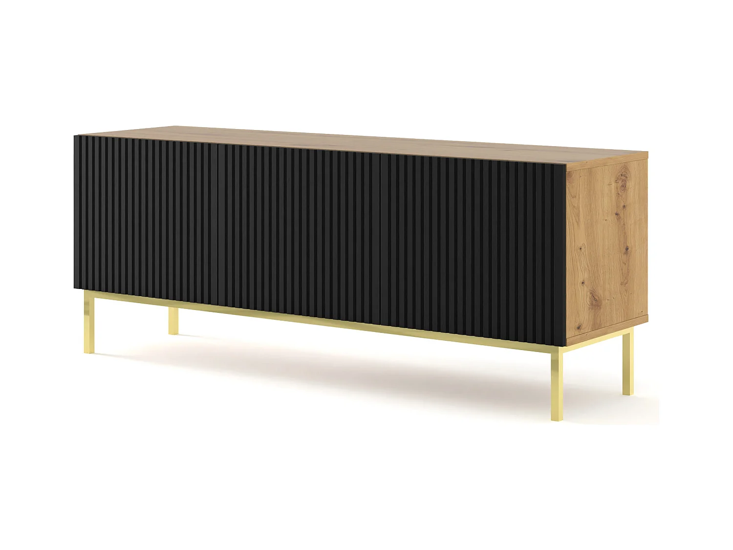 TV-kast Ravenna B 150 cm MDF 3D gefreesd met elegant frame