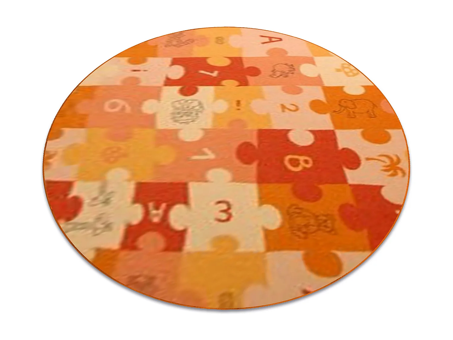 Teppich kreis PUZZLE orange  cercle 100 cm
