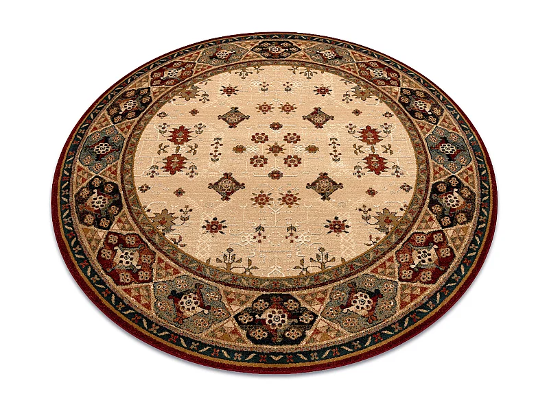 Wollteppich OMEGA Kreis TAROS orientalisch rote 2 Terrakotta cercle 200 cm