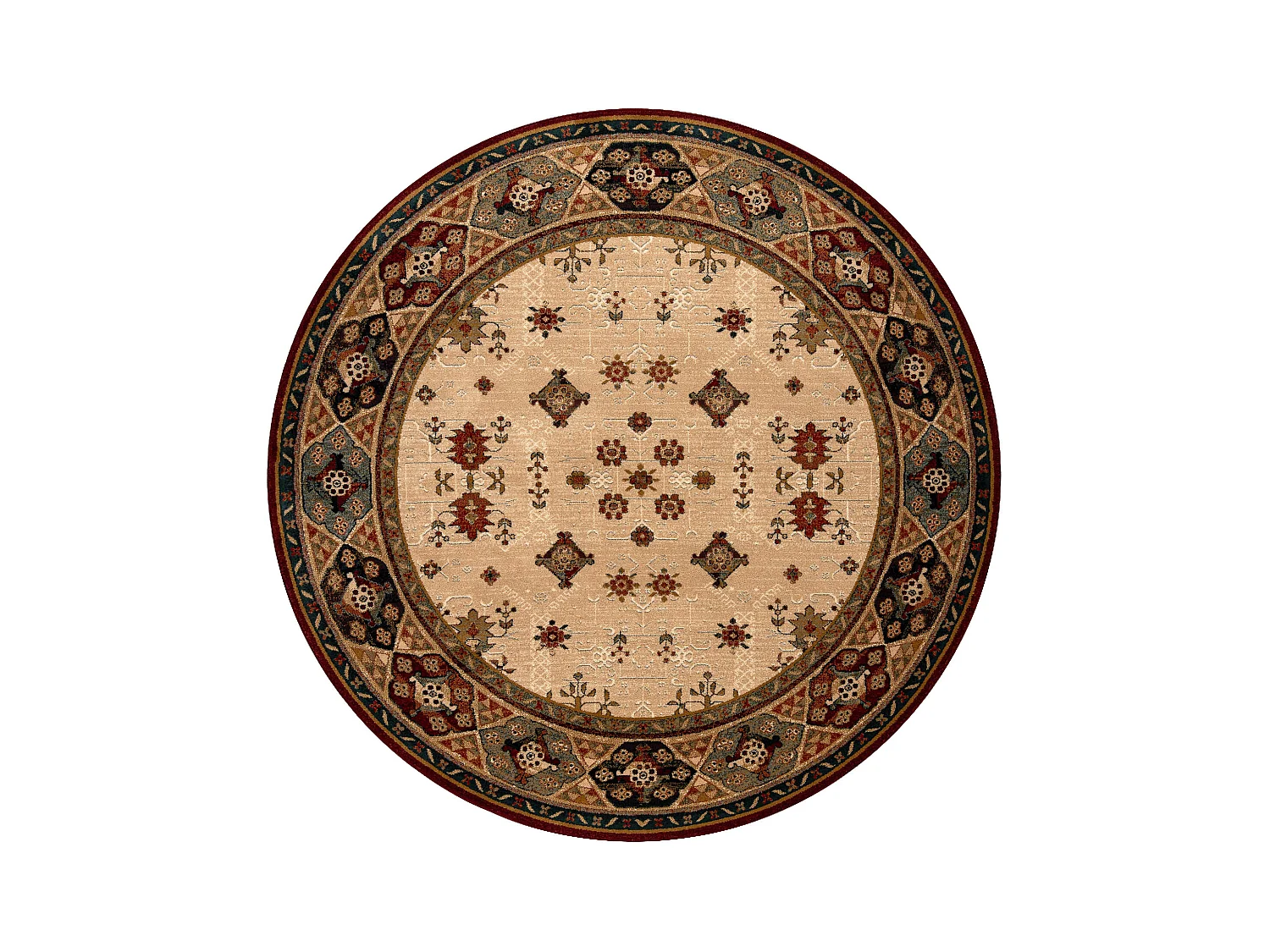 Tapis en laine OMEGA cercle TAROS oriental rudy 2 terre cuite cercle 200 cm