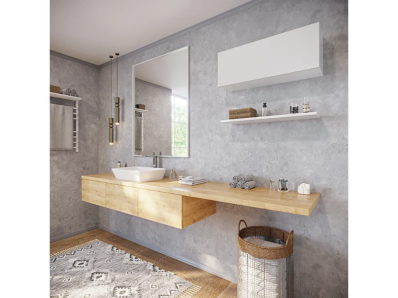 Badezimmerschrank - 60, 80 und 120 cm - Klappbarer Wandschrank - Badezimmermöbel