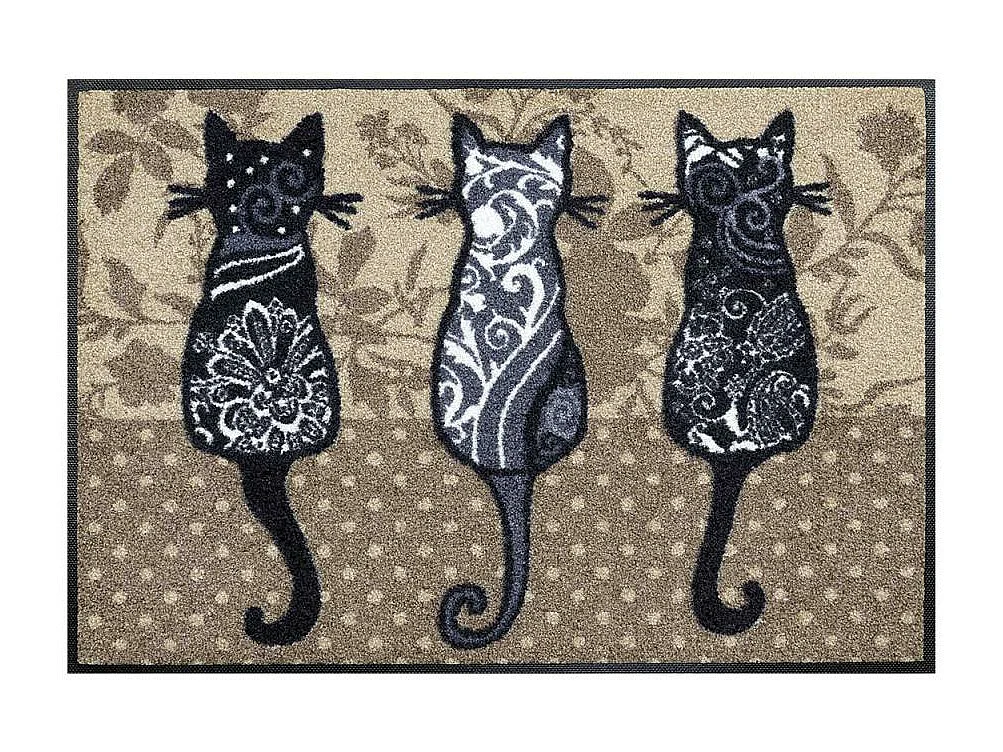 Paillasson 50x75 tissé motif animaux KATBANDE marron