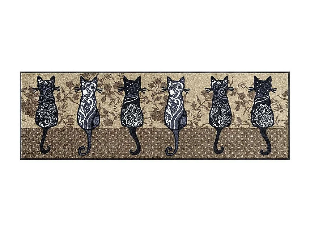 Paillasson 50x75 tissé motif animaux KATBANDE marron