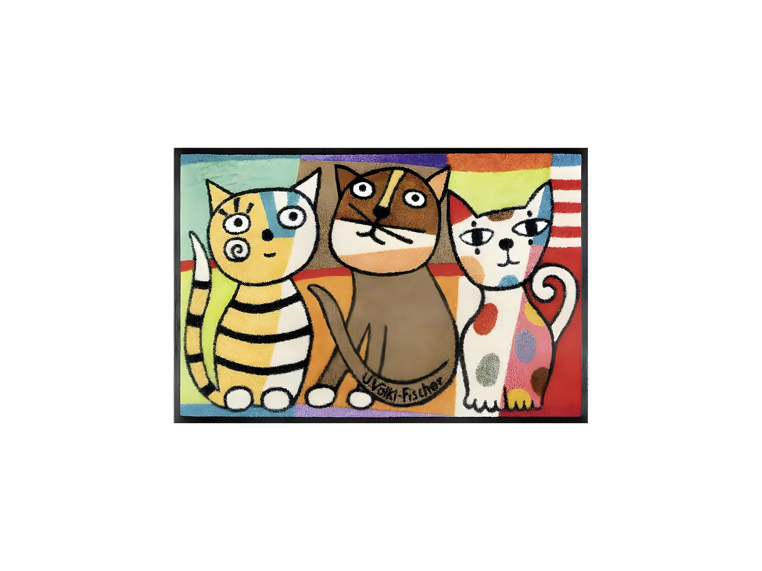 Paillasson 50x75 tissé motif animaux TREFFEN multicolore