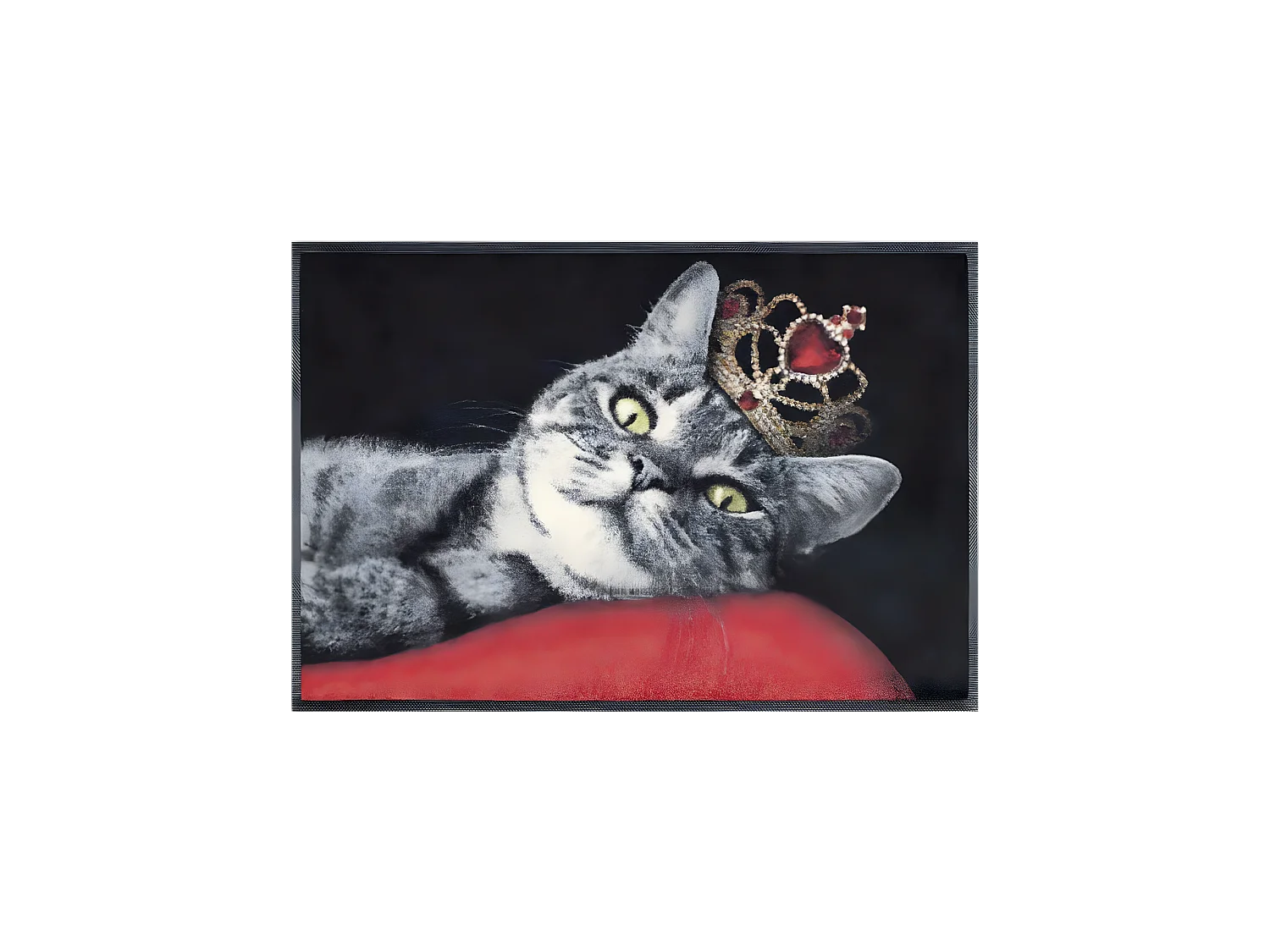 Zerbino 50x75 motivo animali intrecciati ROYAL CAT rosso