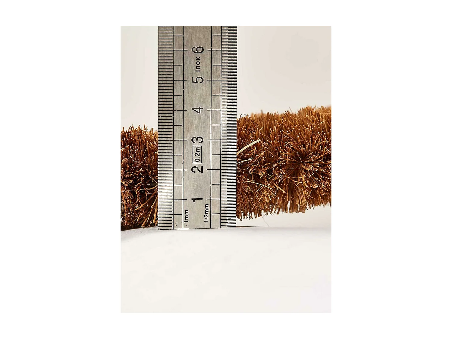 Paillasson 30x36 tissé en coco motif traditionnel DRACO beige