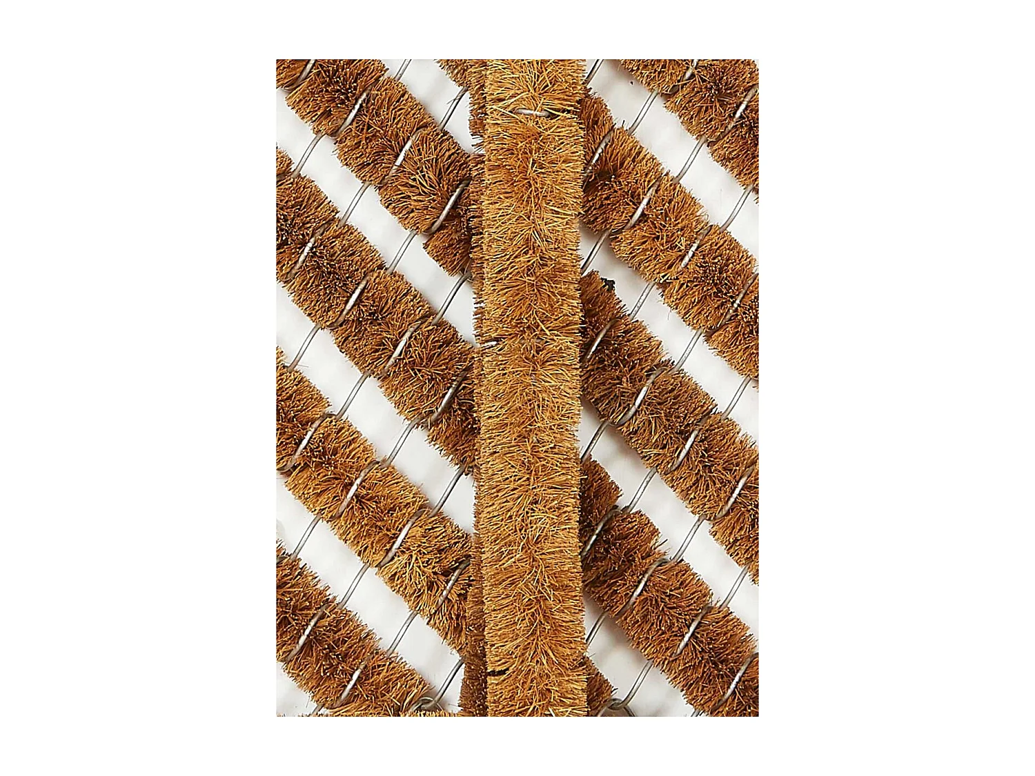 Paillasson 30x36 tissé en coco motif traditionnel DRACO beige