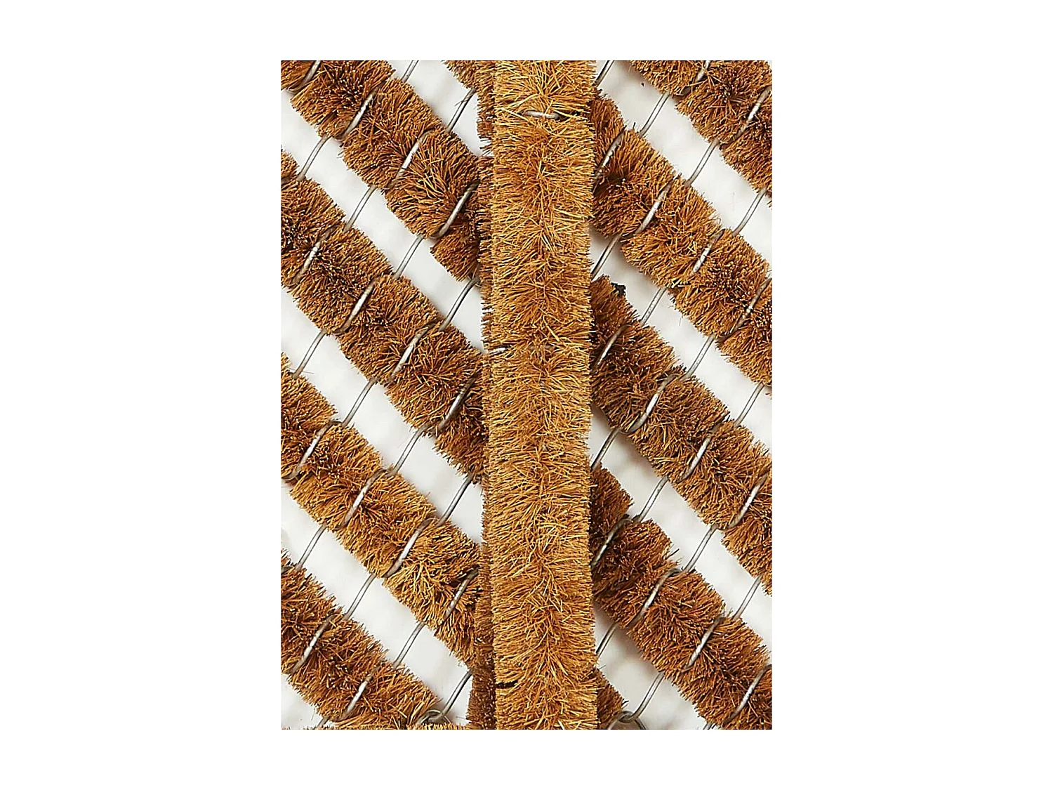 Paillasson 30x36 tissé en coco motif traditionnel DRACO beige