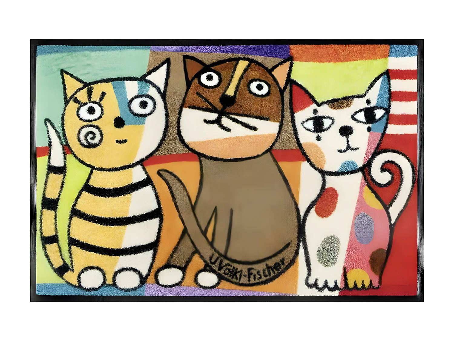 Paillasson 50x75 tissé motif animaux MIEFFEN multicolore