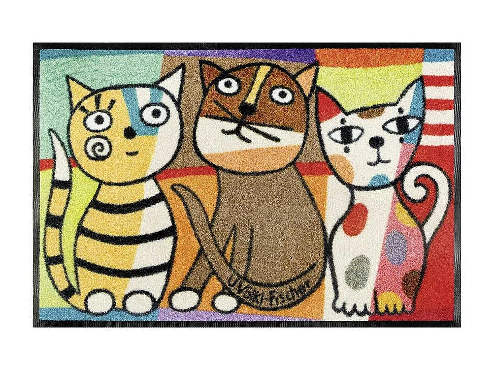 Paillasson 50x75 tissé motif animaux MIEFFEN multicolore