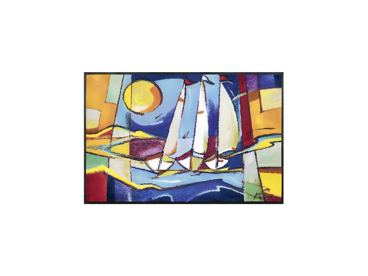 Felpudo tejido con estampado de frescos SALOME