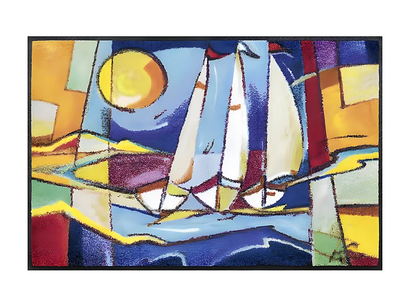 Paillasson 50x75 tissé motif fresque SALOME multicolore