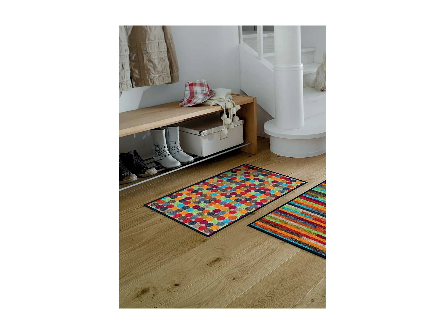 Paillasson 50x75 tissé motif géométrique MIKADOS multicolore