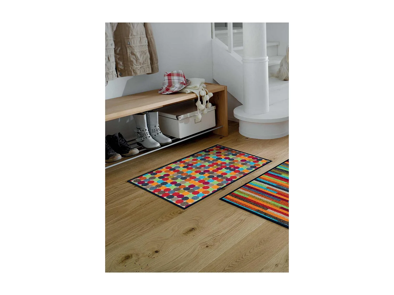 Paillasson 50x75 tissé motif géométrique MIKADOS multicolore