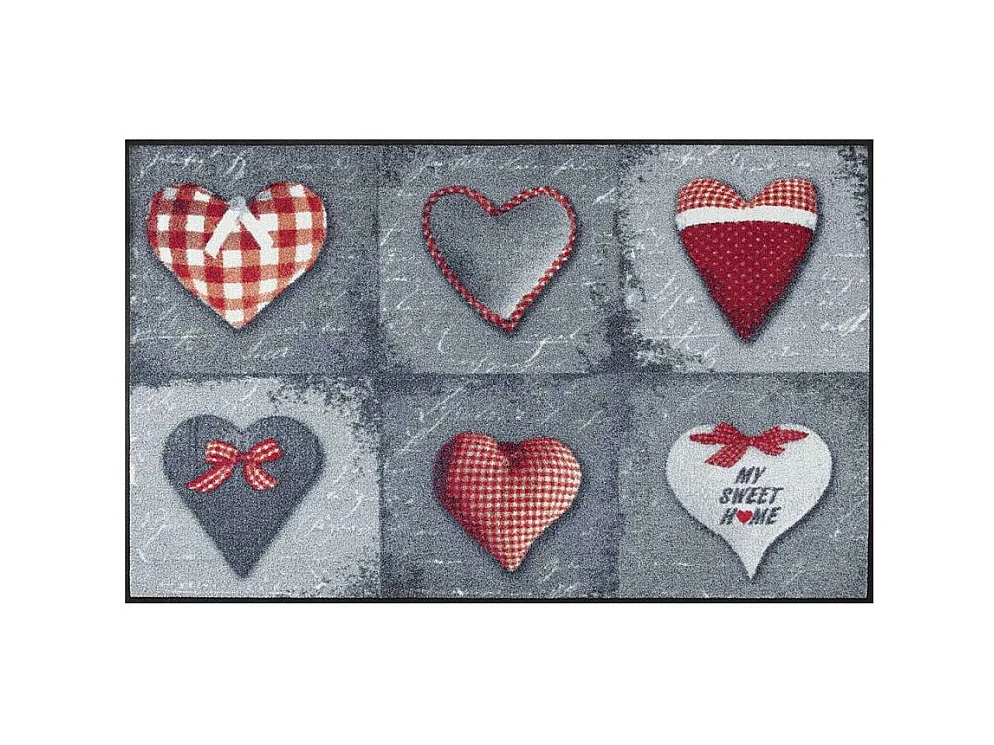 Paillasson 50x75 tissé motif traditionnel SWEETOME gris