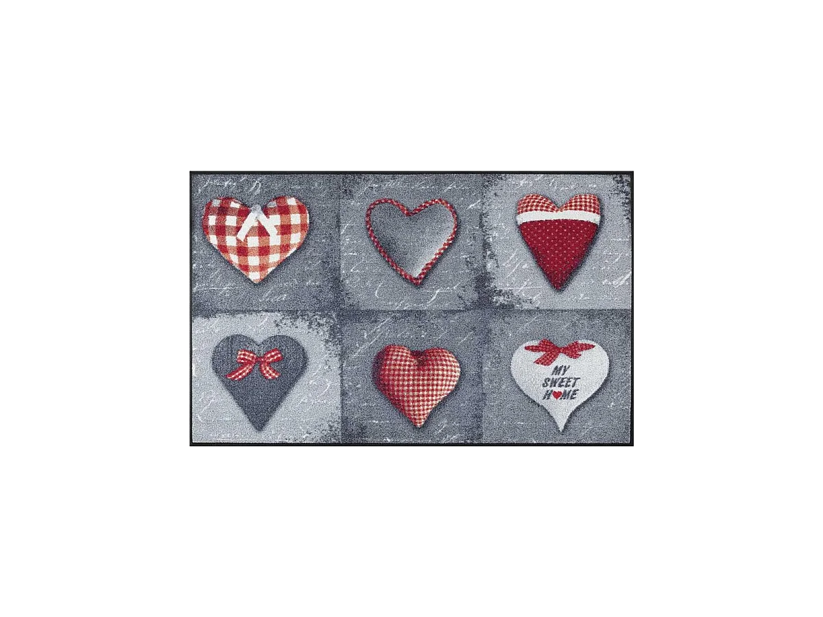 Paillasson 50x75 tissé motif traditionnel SWEETOME gris