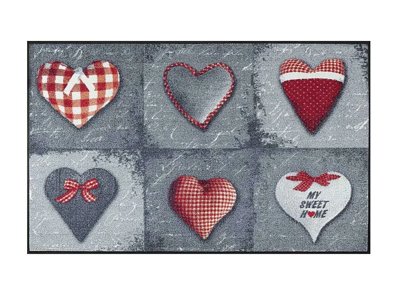 Paillasson 50x75 tissé motif traditionnel SWEETOME gris