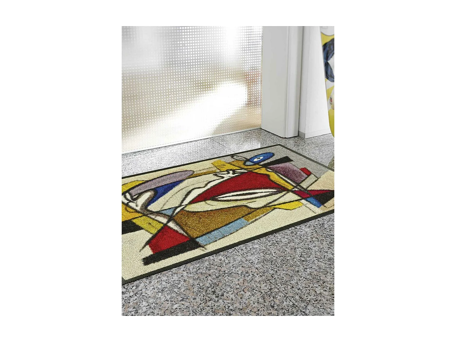 Paillasson 50x75 tissé motif abstrait SEDY multicolore