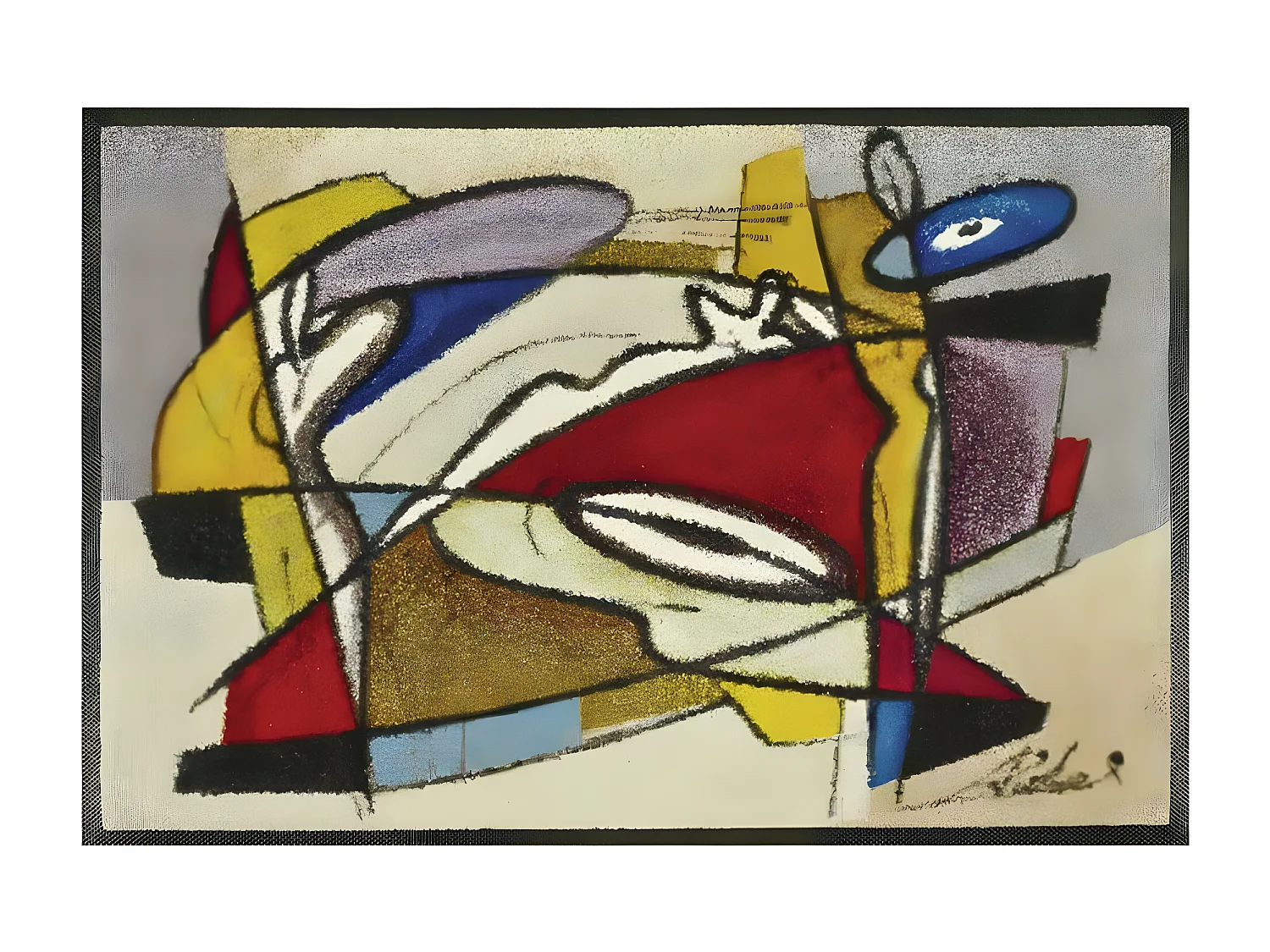 Paillasson 50x75 tissé motif abstrait SEDY multicolore