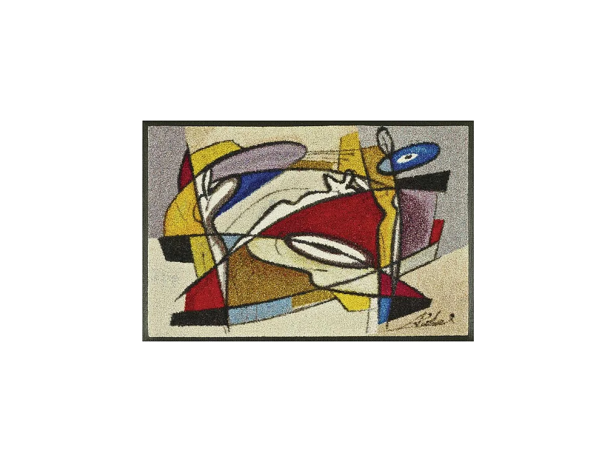 Paillasson 50x75 tissé motif abstrait STEADY multicolore