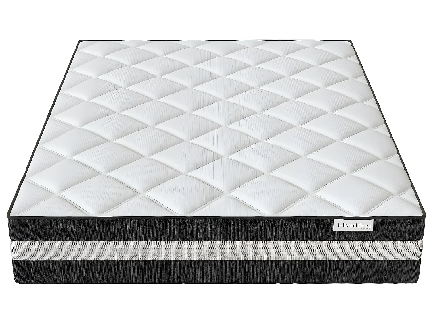 EN ARRET - Ensemble matelas ressorts ensachés + sommier 160x200 - Mousse haute densité et ressorts ensachés - Spring Luxe