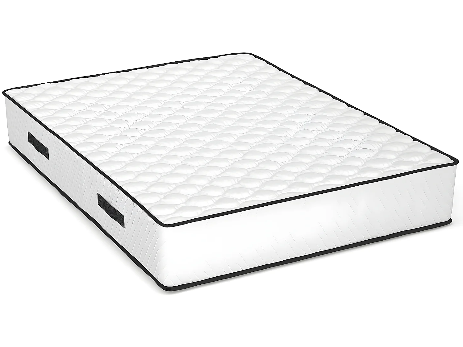 Ensemble matelas ressorts + sommier 140x190 Spring Confort Hbedding - Mousse ergonomique et ressorts ensachés.