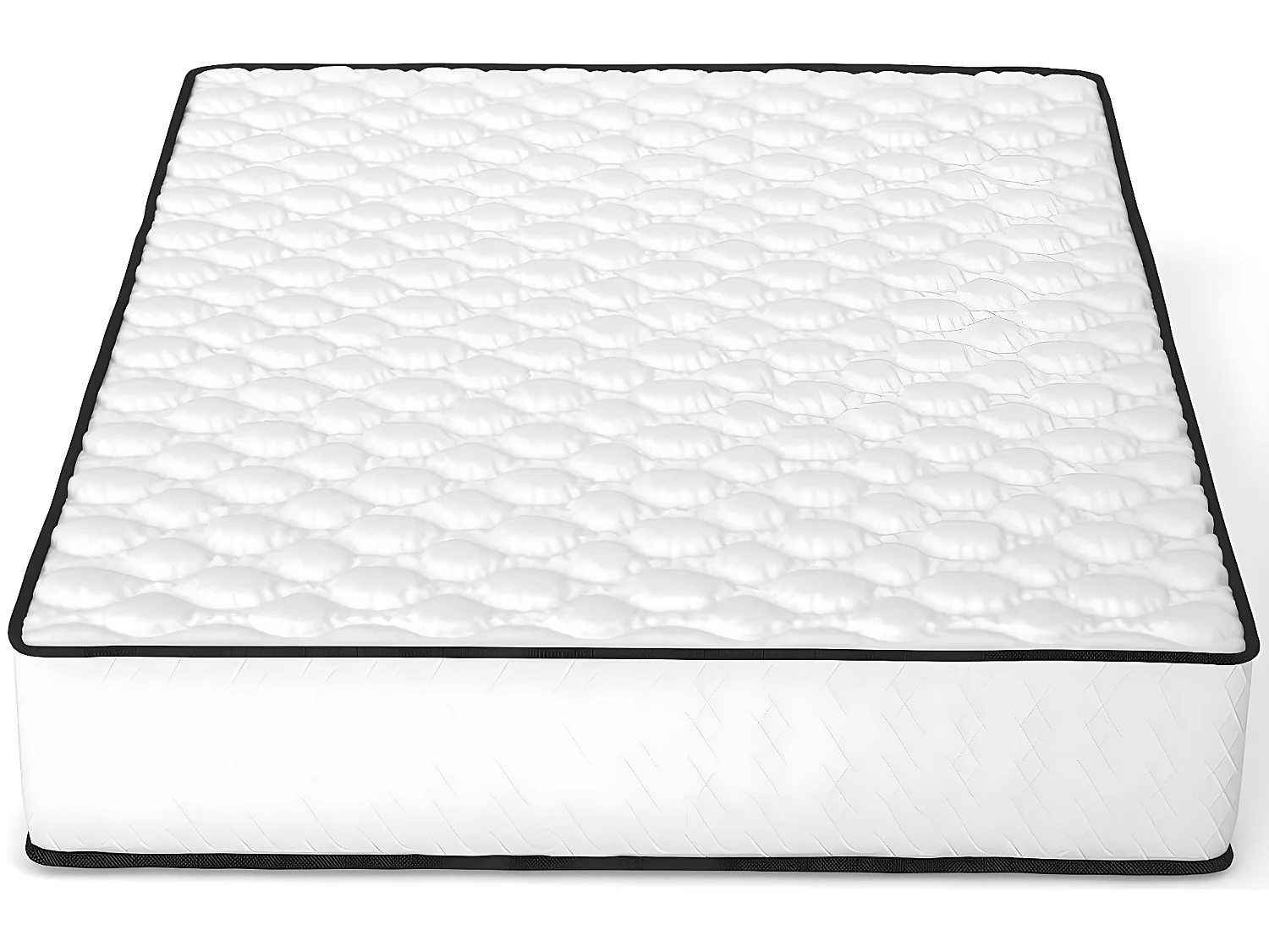 Ensemble matelas ressorts + sommier 140x190 Spring Confort Hbedding - Mousse ergonomique et ressorts ensachés.