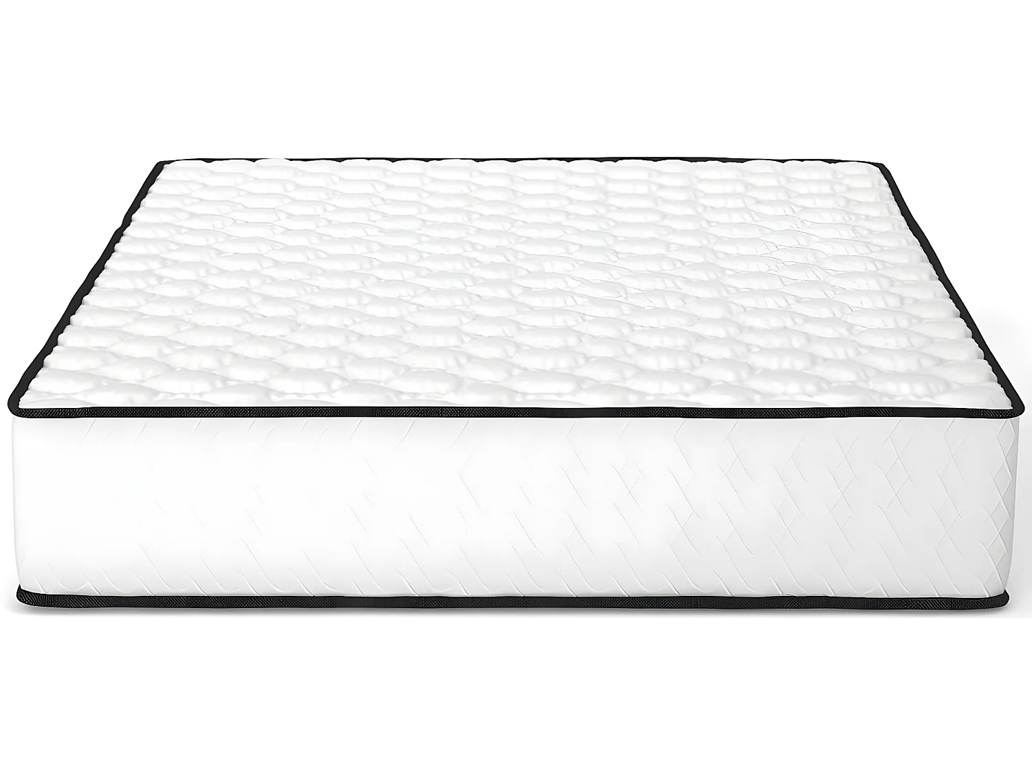 Ensemble matelas ressorts + sommier 140x190 Spring Confort Hbedding - Mousse ergonomique et ressorts ensachés.