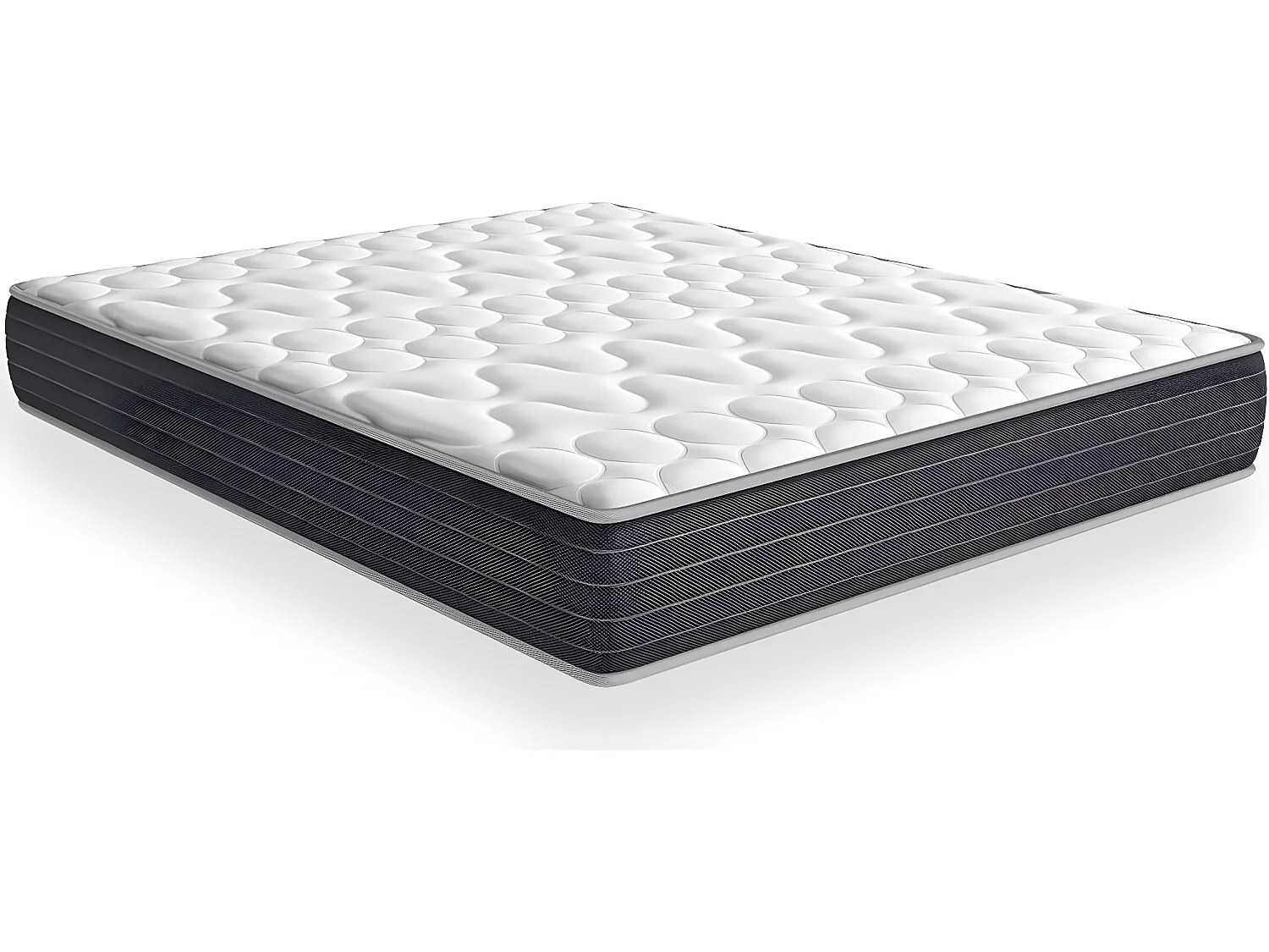 Ensemble matelas mémoire + sommier 140x190 Memo HR Hbedding - Mousse ergo, mousse HR 35kg et mousse effet mémoire de forme