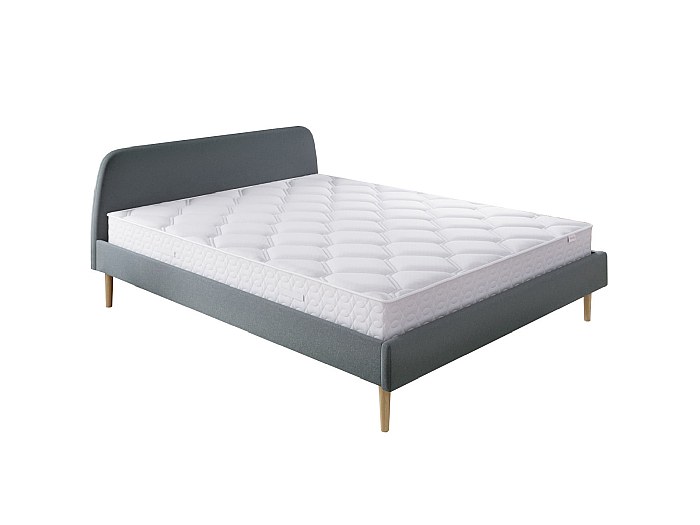 Cadre De Lit à Ressorts Gris 140x200 Cm Similicuir | Leroy Merlin