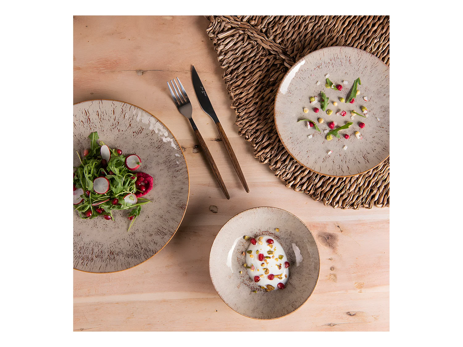 Assiette à dessert Akaris 21 cm (lot de 6)