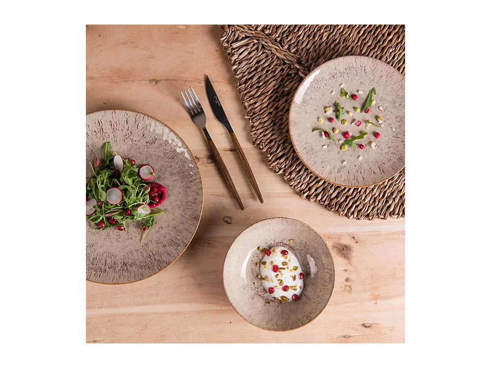 Assiette plate Akaris 27 cm (lot de 6)