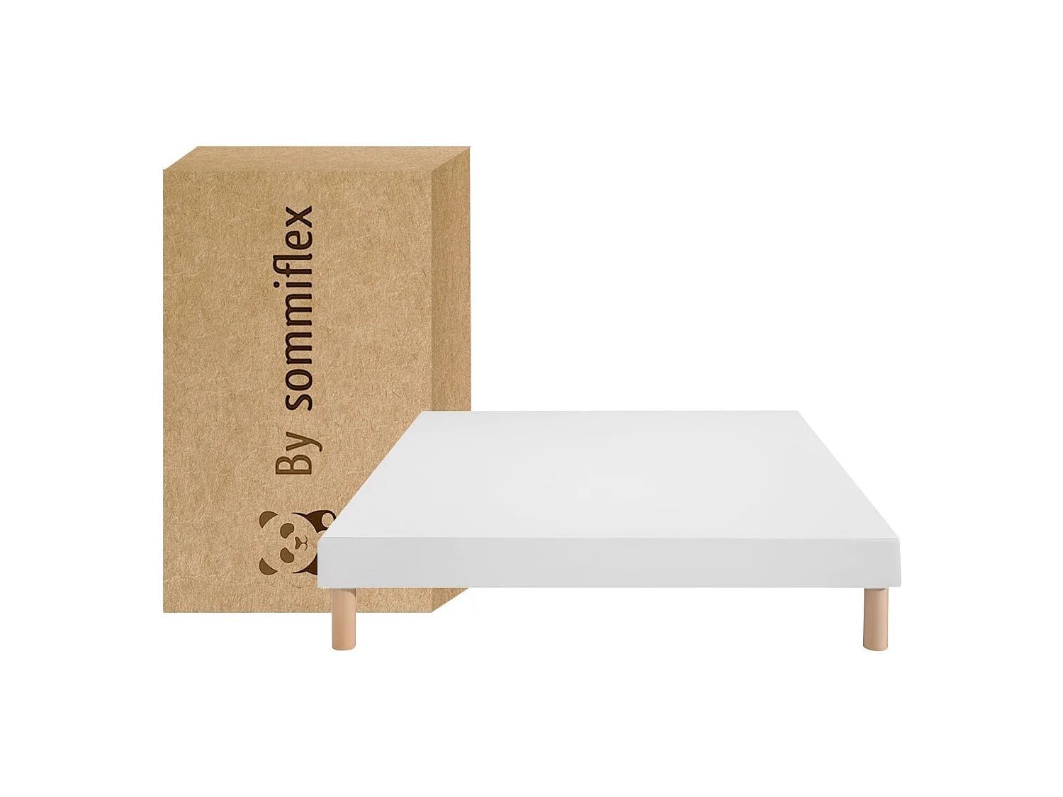 Sommier tapissier gris 160x200cm Fabrication Française + pieds offerts