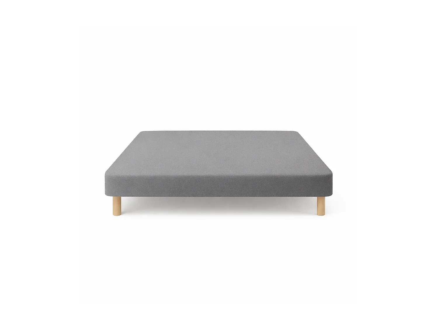 Sommier tapissier gris 160x200cm Fabrication Française + pieds offerts