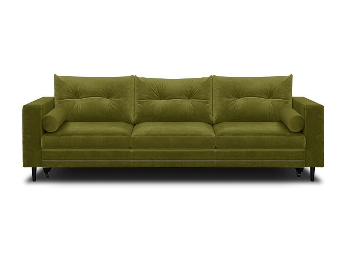 Canapé-lit Convertible 3 Places Beliani Leeds - Tissu Vert - Moderne