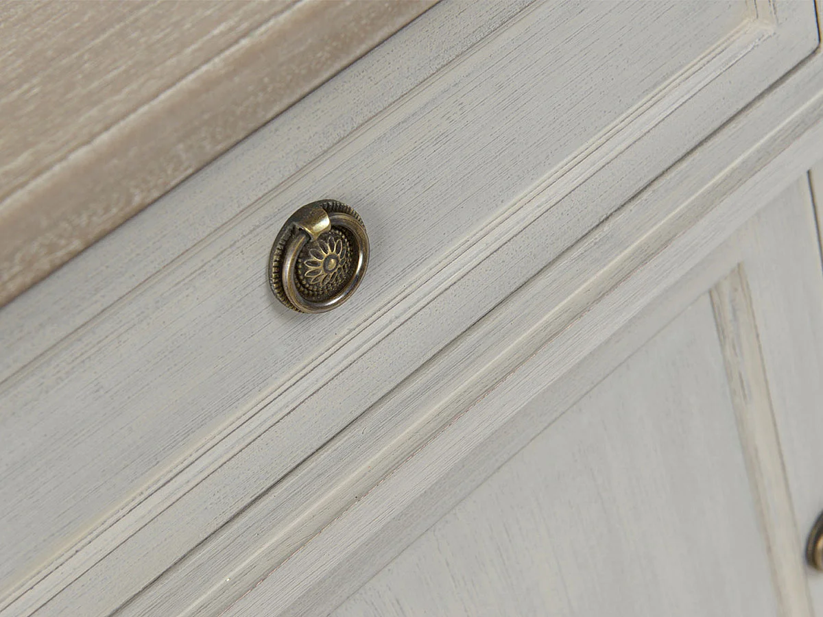 Buffet étroit 2 tiroirs Edouard 100x35 cm en Bois