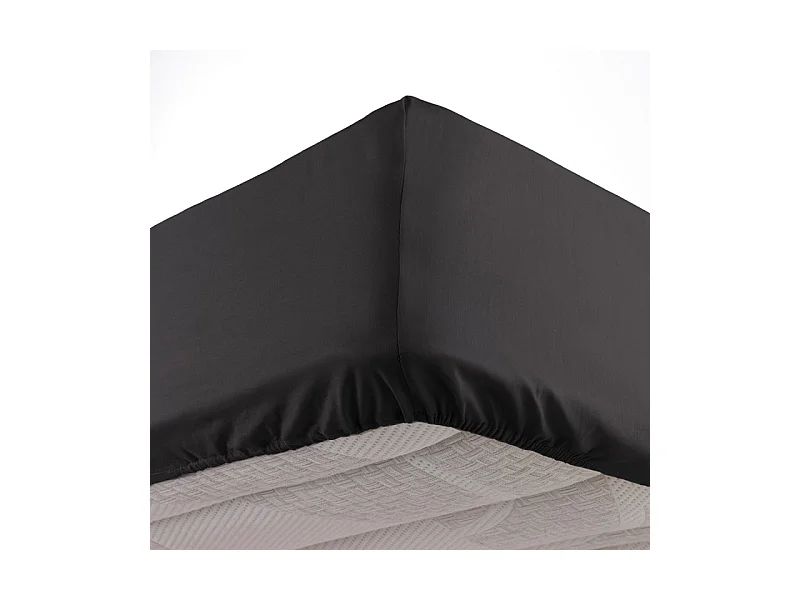 Drap Housse "Lina" 160x200cm Charbon