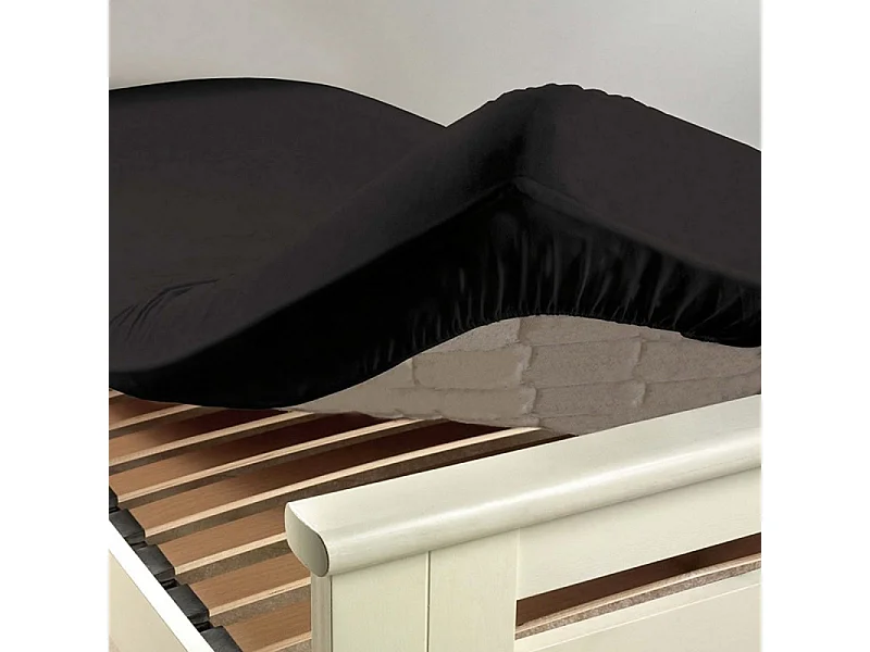 Drap Housse "Lina" 160x200cm Charbon