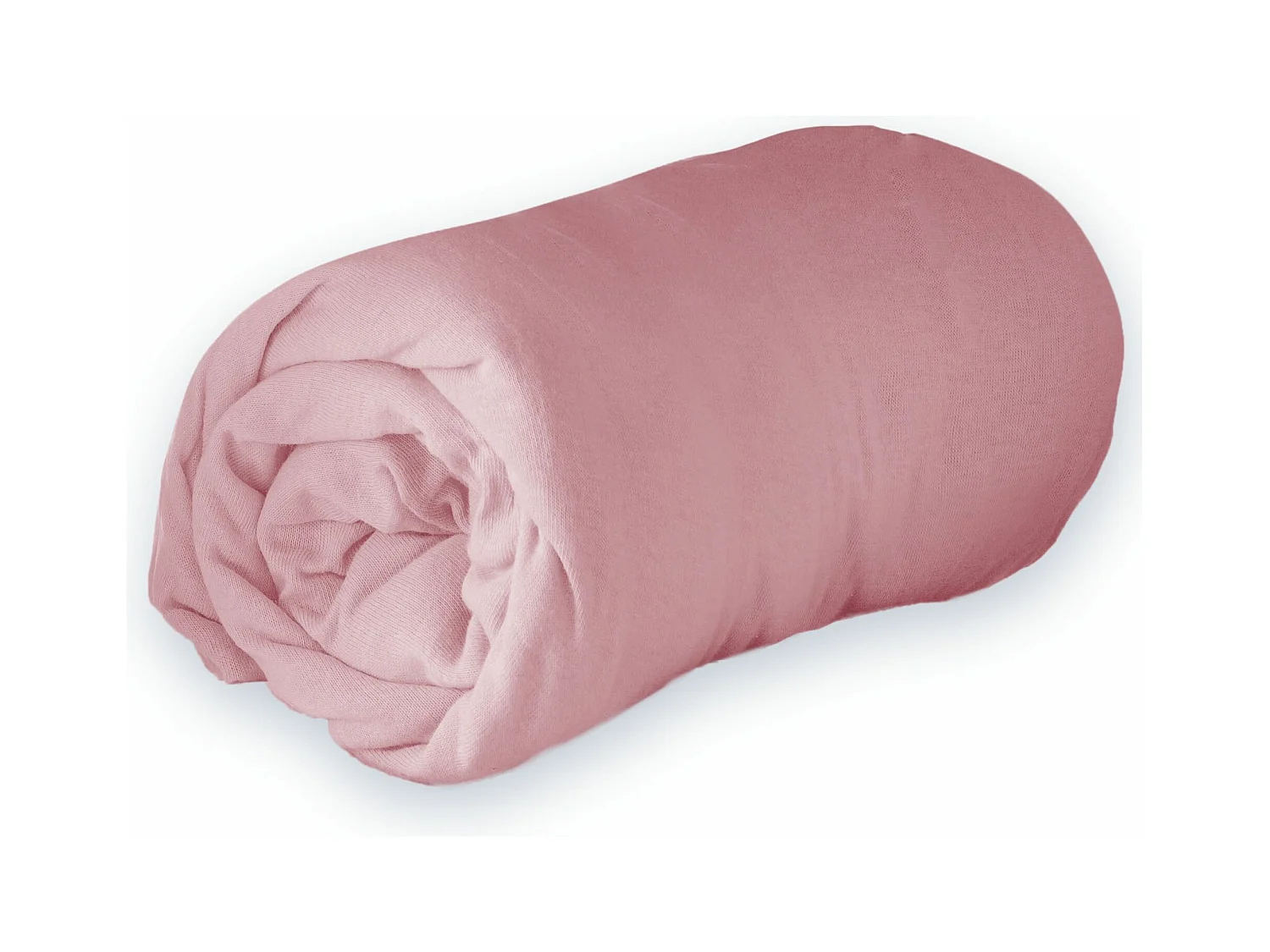 Drap Housse "Jersy" 160x200cm Rose Dragée