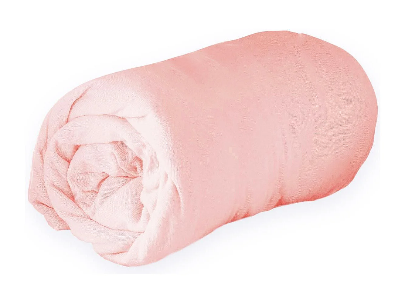 Drap Housse "Jersy" 160x200cm Rose Dragée