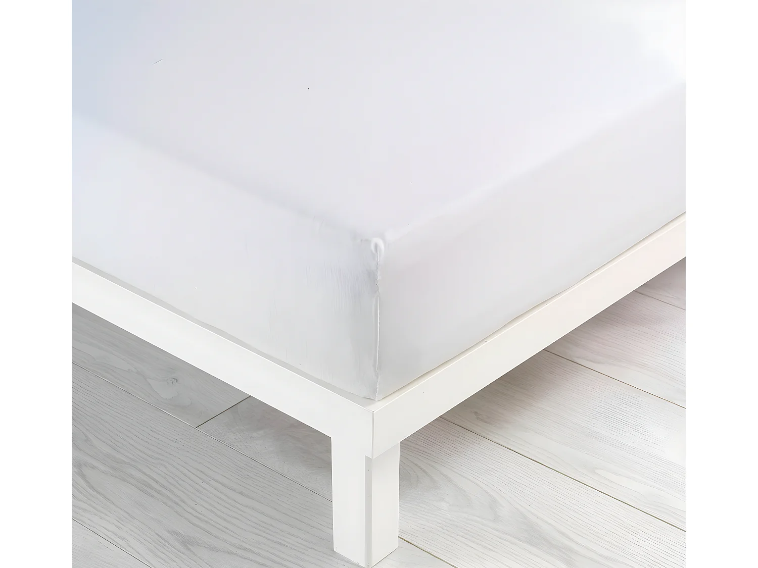 Drap housse Jersey 160 x 200 cm Blanc