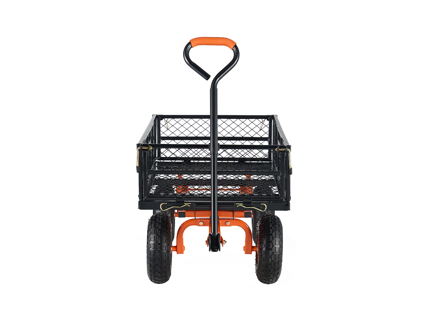 Wóz z Przechylanym Wiadrem SucceBuy Wózek na Kółkach Garden Tipper - Wytrzymały Metalowy Wózek Ogrodowy, Ładowność 181.43 kg