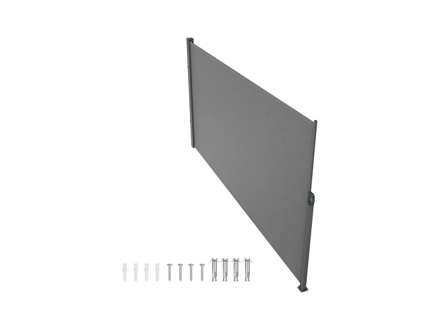 Auvent Latéral Rétractable SucceBuy, 180 x 300 cm, Clôture de Séparation pour Patio